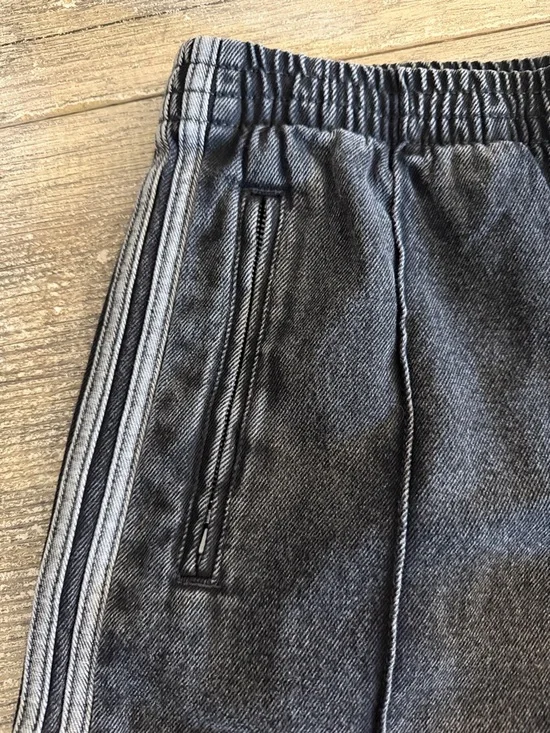 NWT Adidas Firebird black 3-stripes Jean shorts - Picture 3 of 4